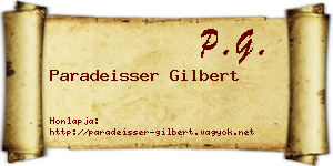 Paradeisser Gilbert névjegykártya